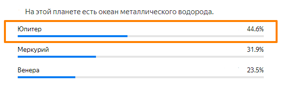 Статистика ответов.