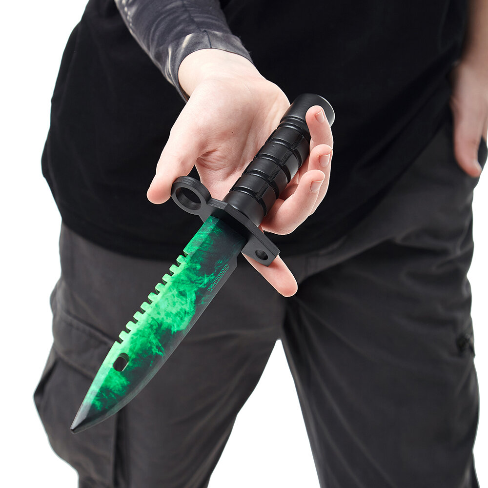 Нож М9 Байонет в скине Волны Изумруд. Абсолютно безопасен и невероятно реалистичен!