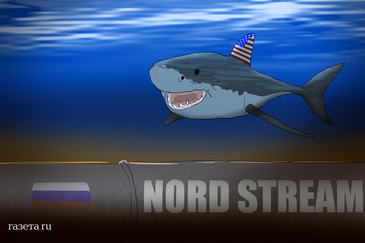 Смех смехом, но это иллюстрация к статье от 8 февраля 2022 года. "Ракетный удар или подкуп «Зеленых»: как Байден хочет остановить «Северный поток — 2»"