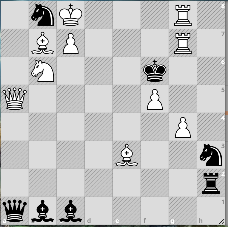 м2, ход белых, Flight giving key