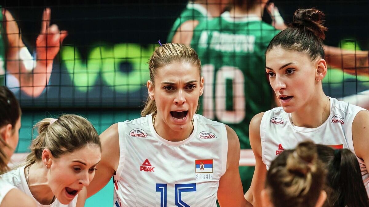    Волейболистки сборной Сербии на чемпионате мира 2022 года© Volleyball World
