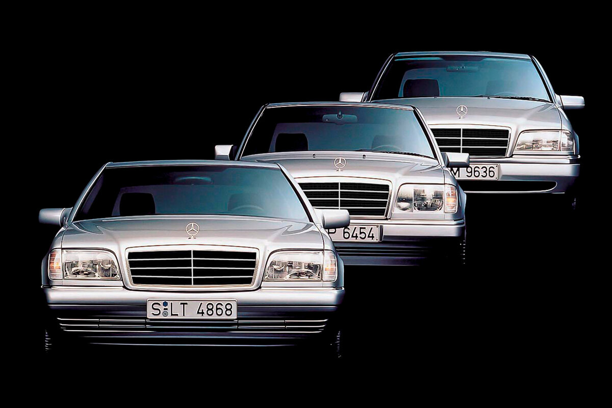    Последние модели «старой школы»: S-Class W140, E-Class W124 и C-Class W202