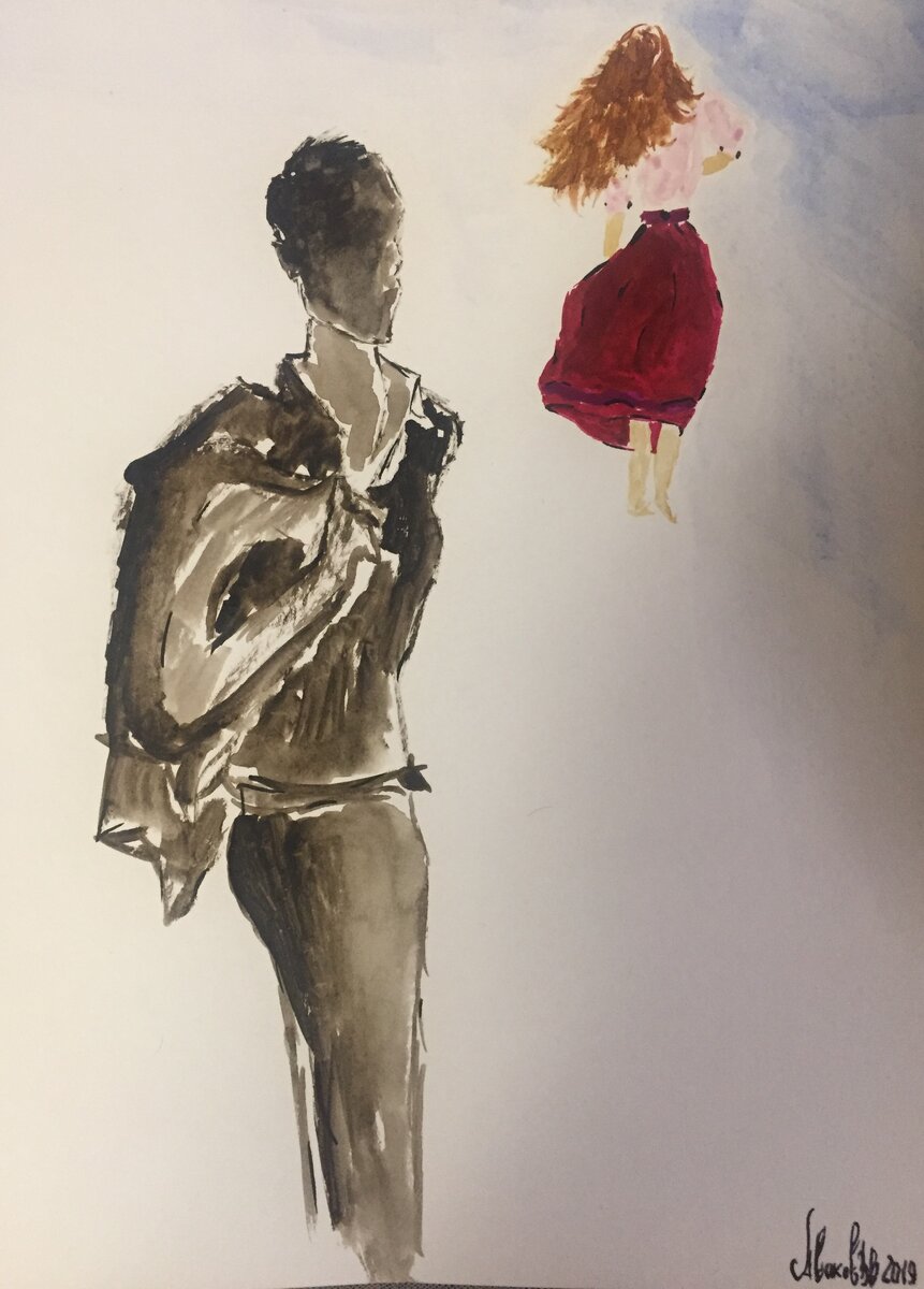 Аваков Владимир автор акварель "Голос твой" 2019