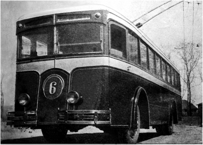 Первый троллейбус ЛК-1 1933. Московский троллейбус 1933.