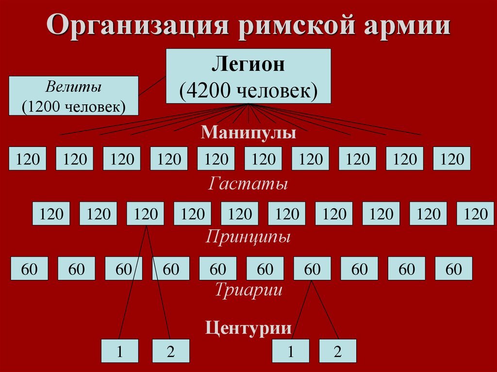 Схема римского легиона 5 класс история