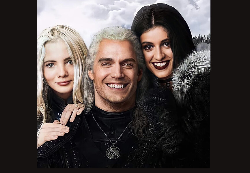 Цири, Геральт, Йен. Источник i.pinimg.com 