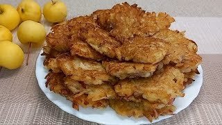 ЯБЛОЧНЫЕ ОЛАДЬИ настоящее лакомство к чаю Просто и очень Вкусно