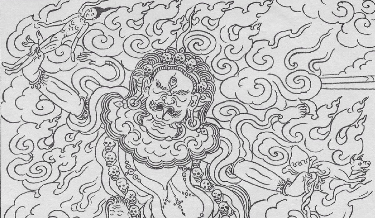 Экаджати. Тибет, 1960-ые гг. Ксилография. Эл. ресурс URL: https://www.himalayanart.org/items/66283