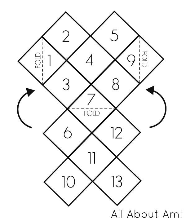 Схема соединения квадратов