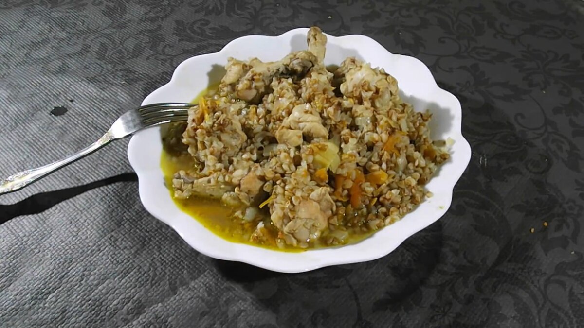 Куриные Крылышки с Гречкой в Мультиварке 🐔