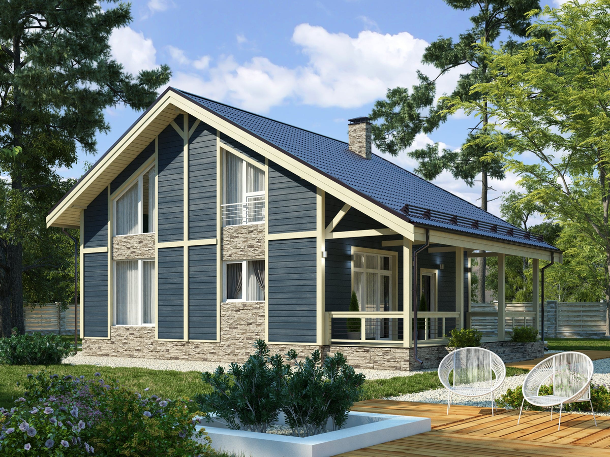 Проект каркасного дома ДМ-41