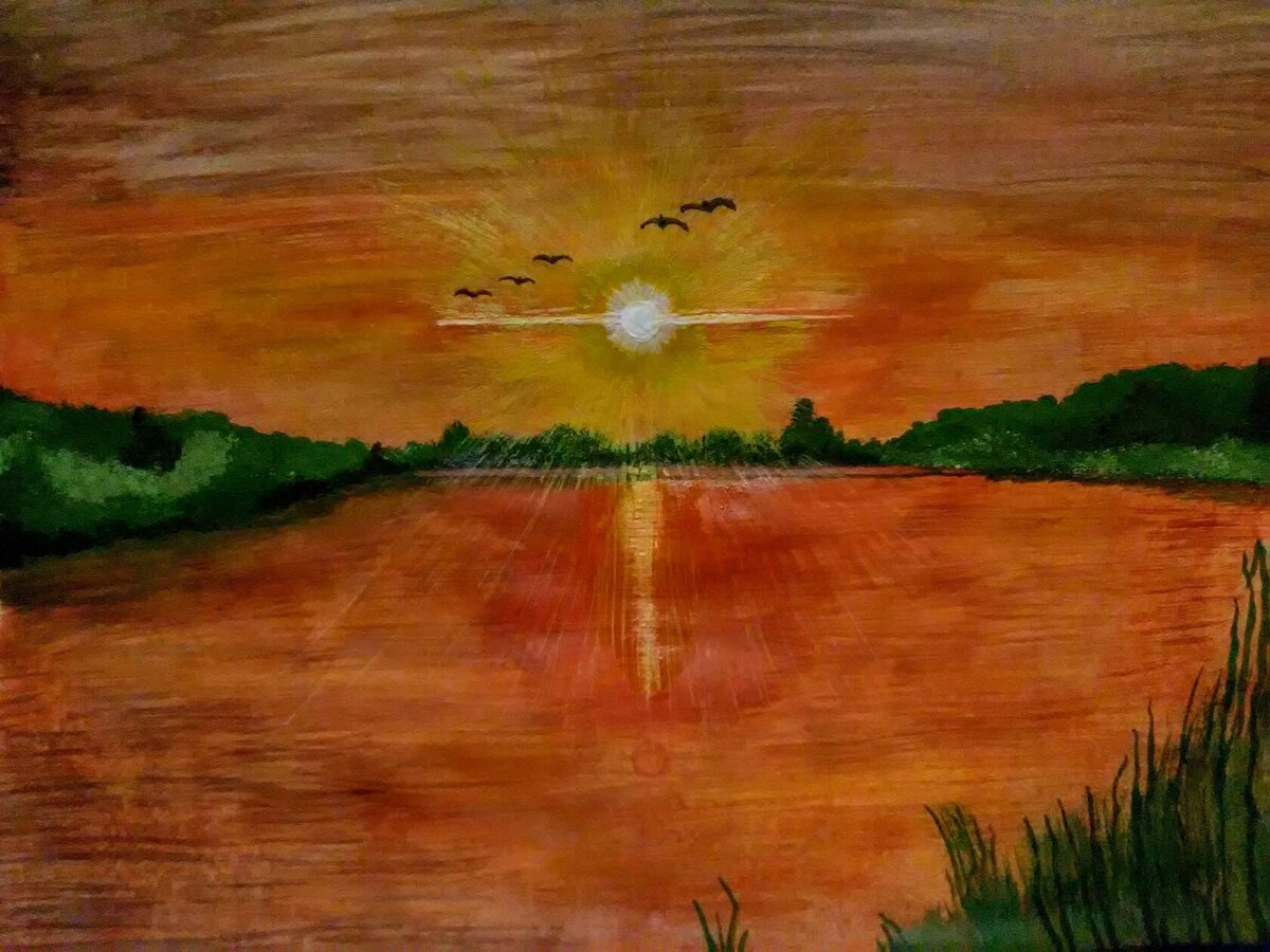 Мой рисунок "Закат".