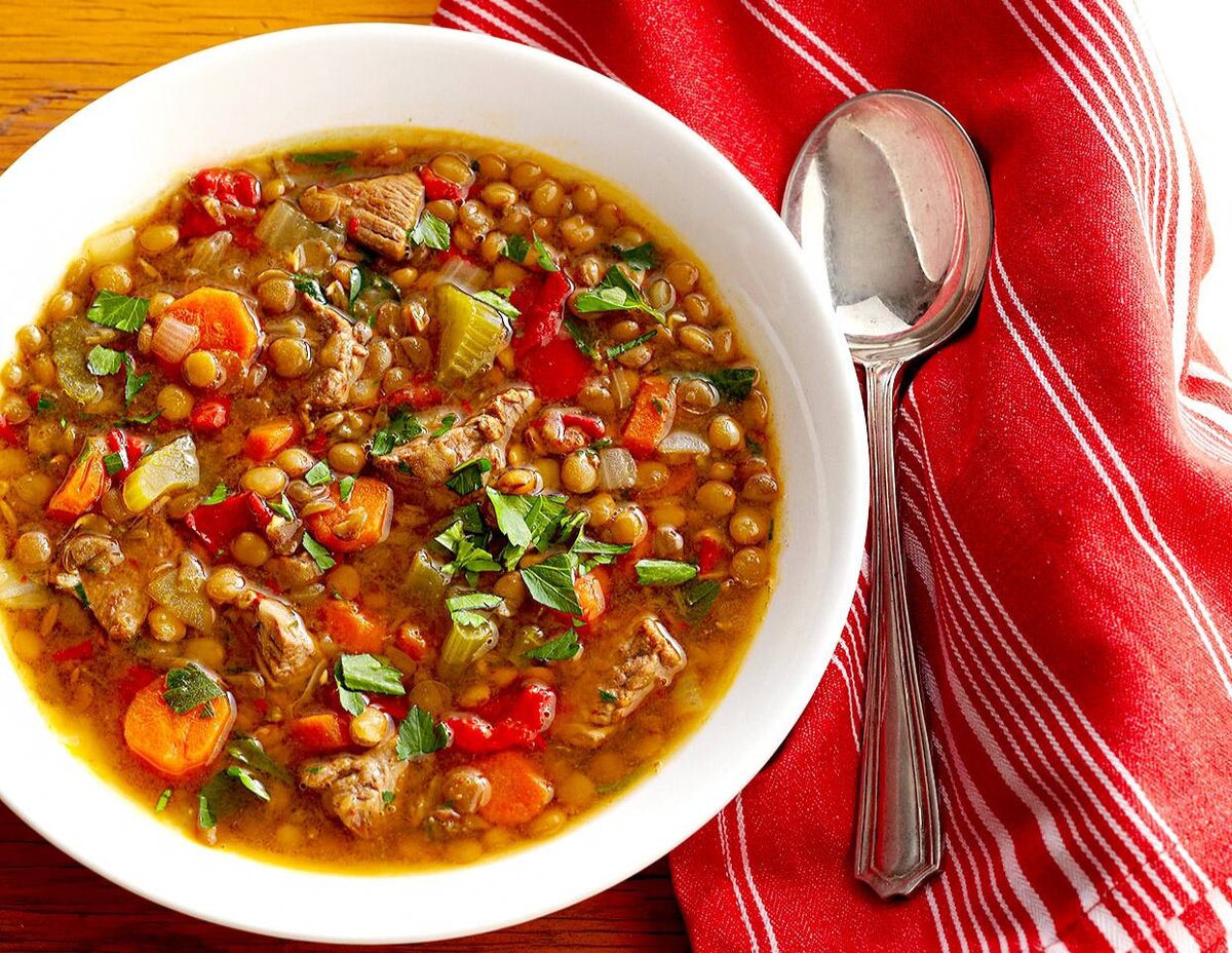 Как сварить чечевичный суп с мясом вкусный рецепт с фото пошагово