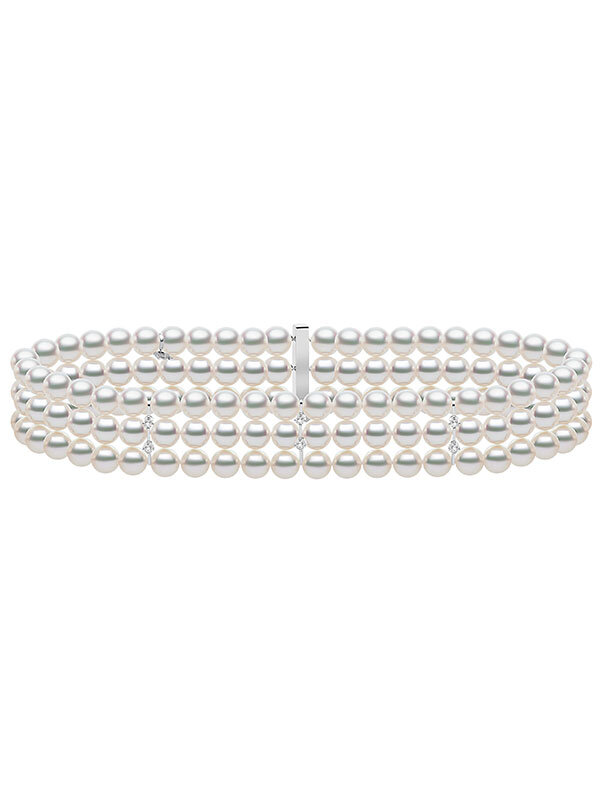 Колье Mikimoto Classic из белого золота с бриллиантами