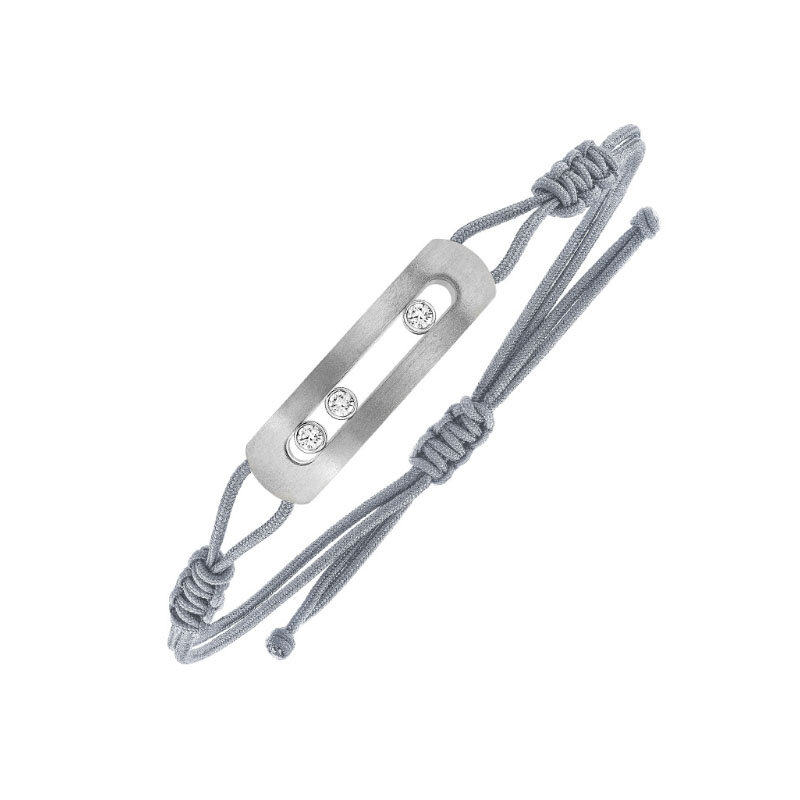 Браслет Messika Move Titanium из титана с 3 подвижными бриллиантами