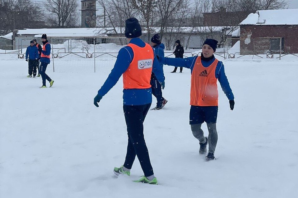    Первая тренировка команды. Фото: пресс-службы ФК "Динамо-Барнаул"