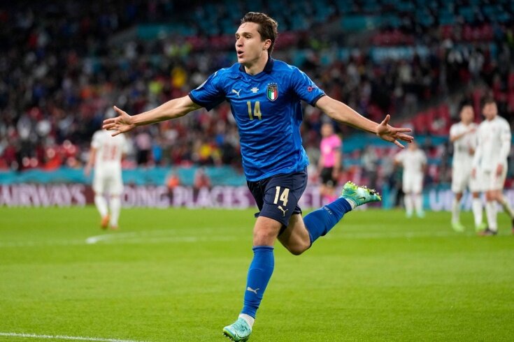 Гол итальянца Федерико Кьезы в ворота сборной Дании( кэф 4+ )