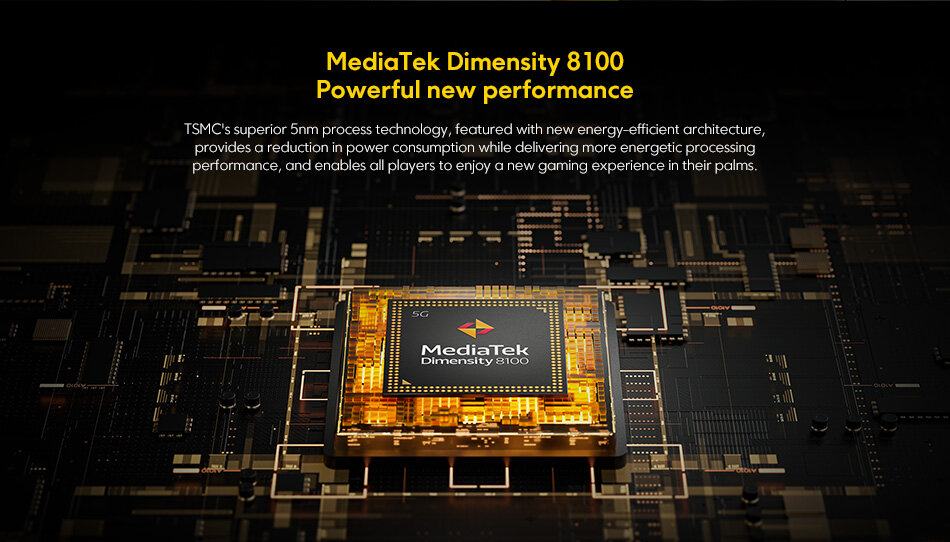 Главной фишкой POCO X4 GT является 5-нанометровый чипсет Dimensity 8100. Фото: po.co