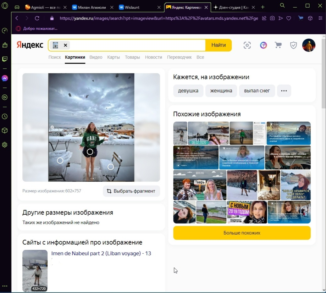Как видно на скриншоте, поисковый сервис Яндекс.Картинки, не смог нигде найти изображение, которое было взято из сториса аккаунта в соц.сети Инстаграм. 