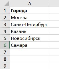 Выпадающий список в Excel 2010-2013