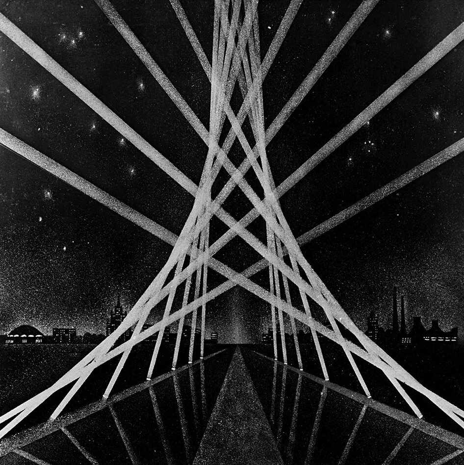 Проект световой композиции в Тольятти. 1970