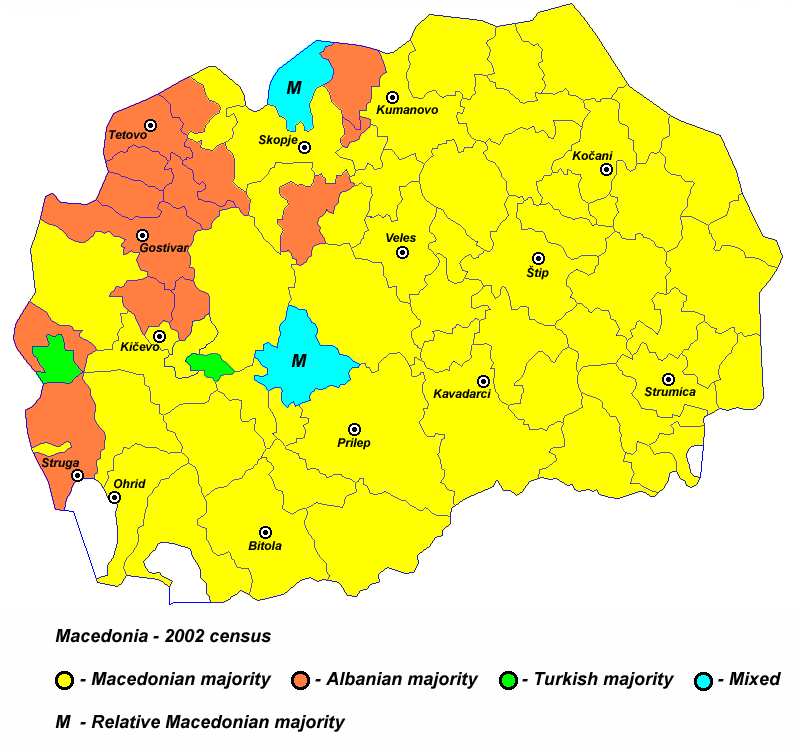 Этническая карта северной македонии