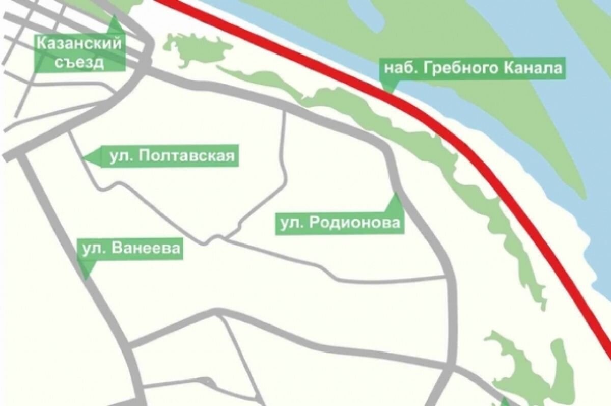    Движение перекрыто на Гребном канале и площади Минина и Пожарского