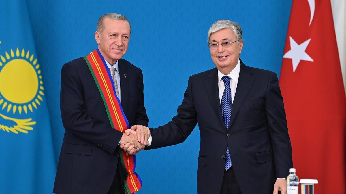    Касым-Жомарт Токаев и Реджеп Тайип Эрдоган:Акорда