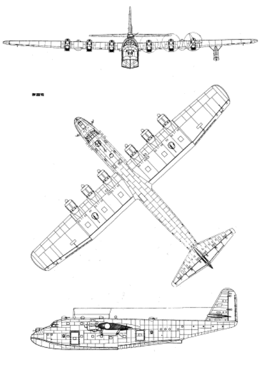 Схема летающей лодки  Bv-222 «Викинг» 