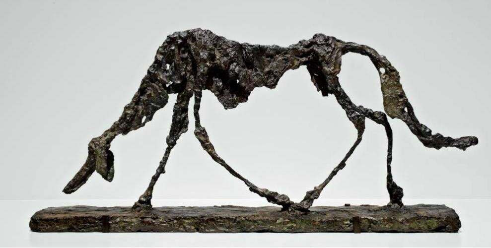 Альберто Джакометти. Собака. Бронза, 1951г