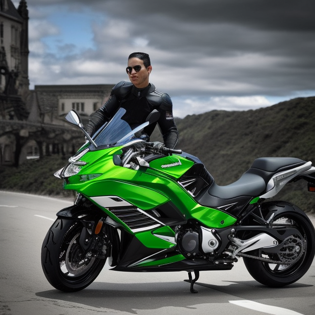 Здесь нейросеть подрисовала даже райдера!