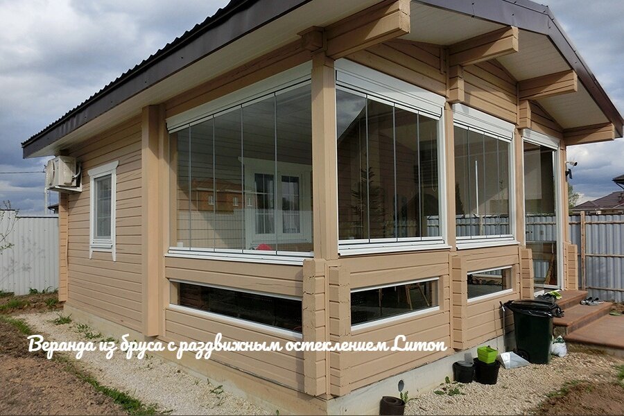 Дом-комплект с раздвижным остеклением Lumon