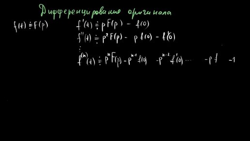 Интегрирование и дифференцирование изображений и оригиналов. Краткая теория и примеры