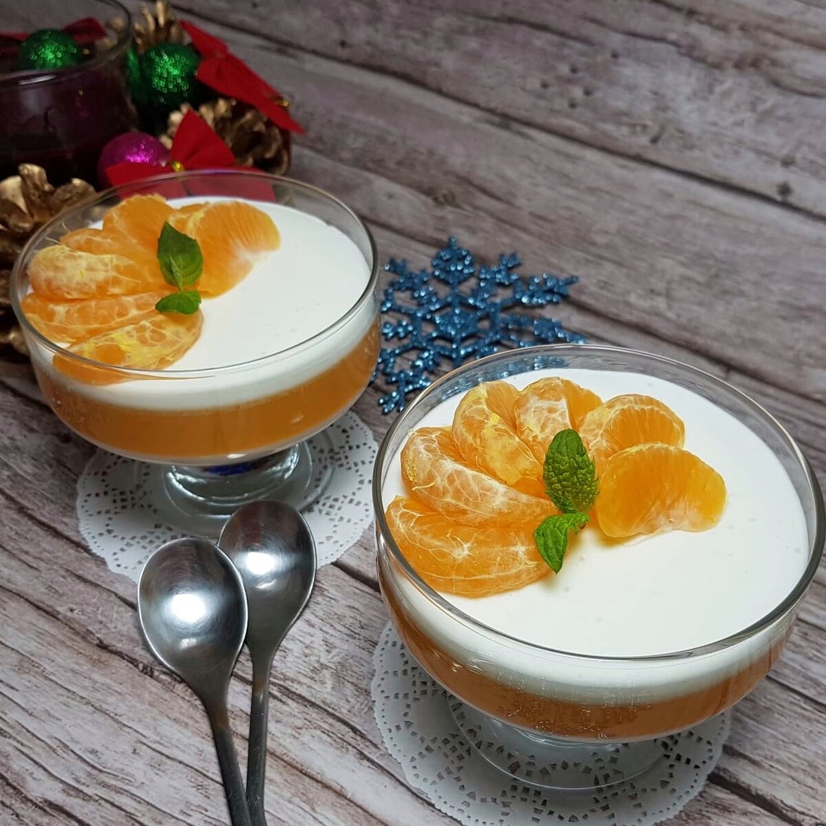 Новогодний рецепт с хурмой нежный фруктовый десерт с желатином