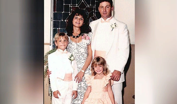 Маленькая Бритни с родителями и братом 