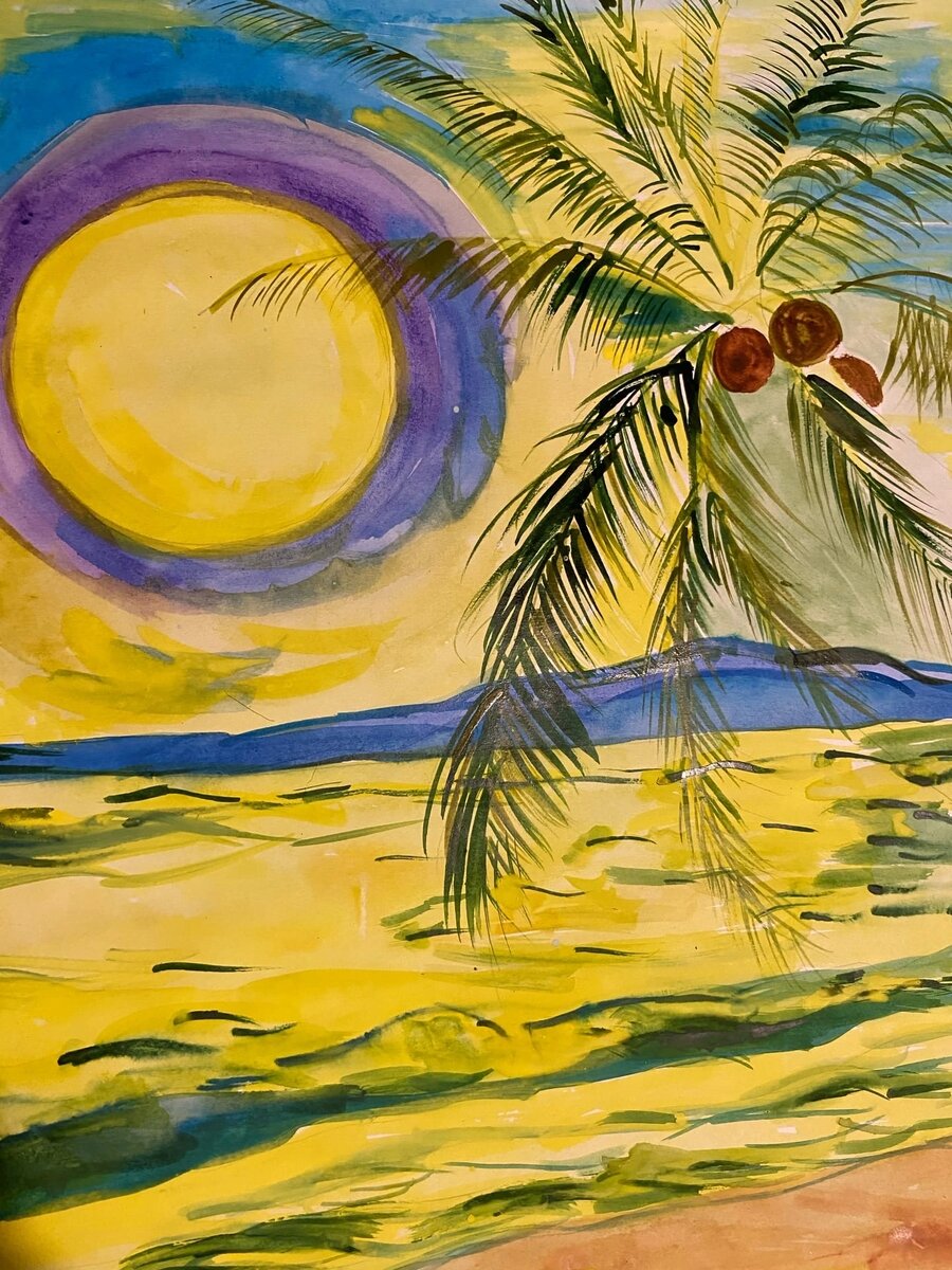 Акварель,гуашь.Author Guzel M.2021