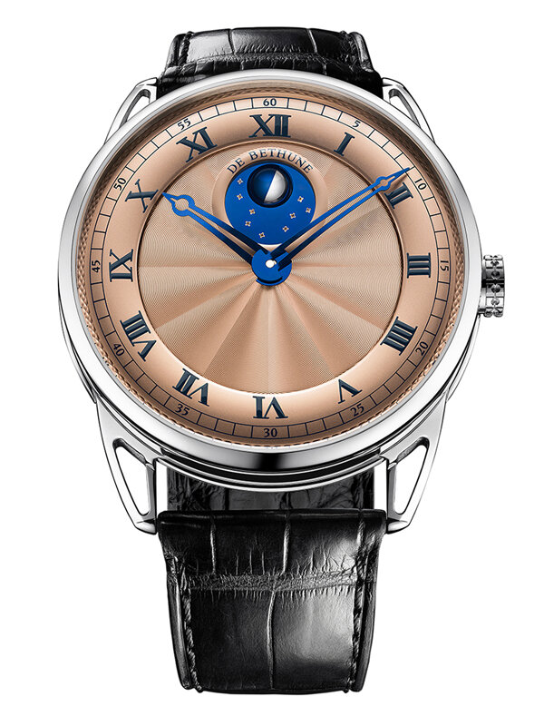 Часы De Bethune DB25 Tourbillon Platinum в 44 мм корпусе из платины с индикатором лунных фаз и турбийоном