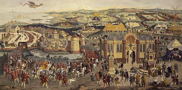 «Поле золотой парчи», гравюра Дж. Бэзира (1774) по картине XVI в.