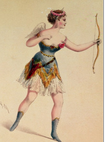 Кора Перл в образе купидона