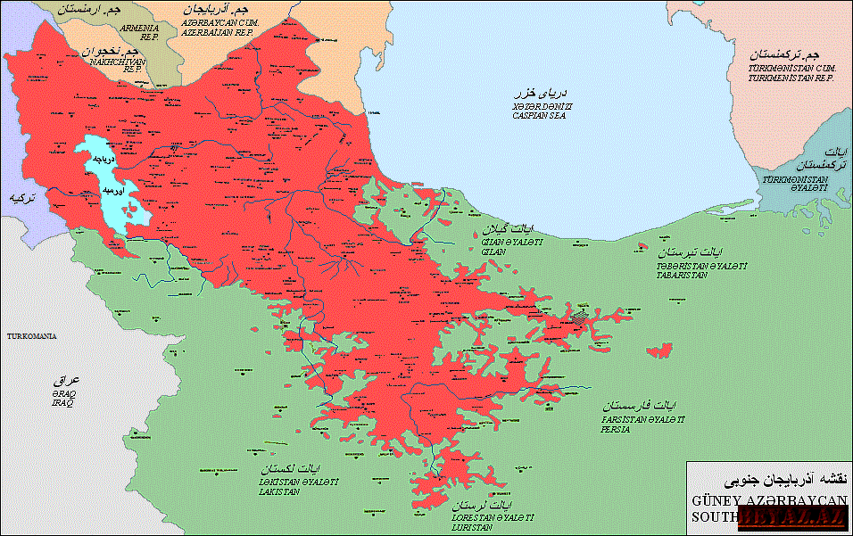 расселение азербайджанцев в Иране 