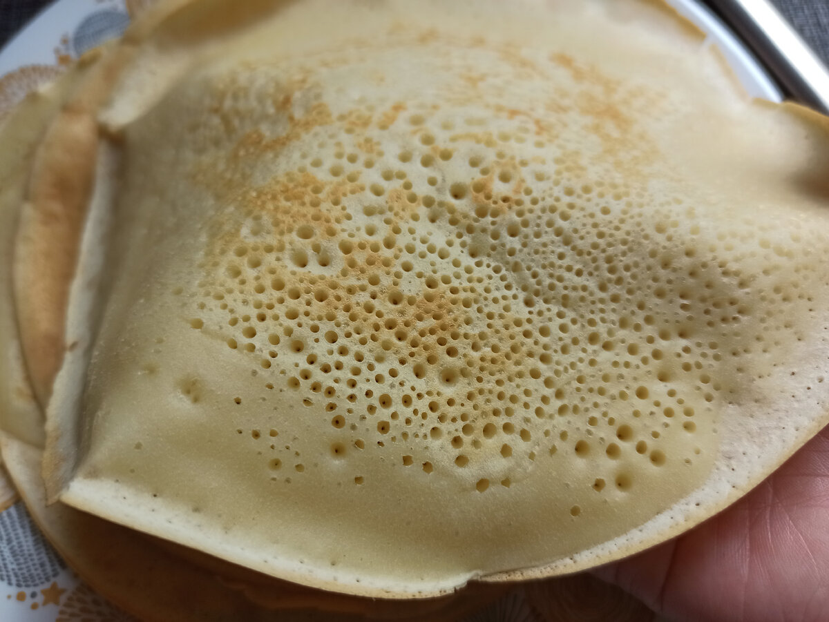 Блинчики на скорую руку на воде