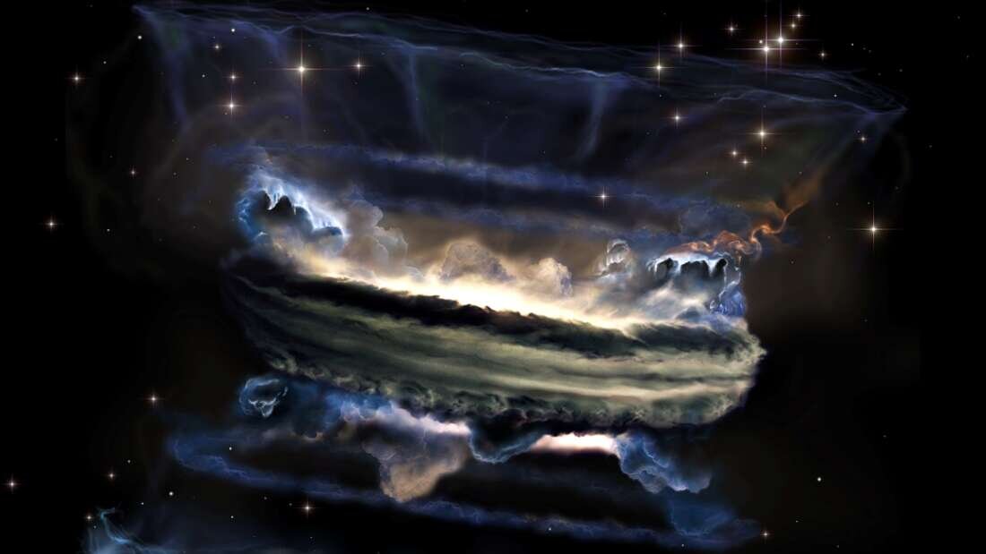 Художественный рисунок газовых структур вокруг сверхмассивной черной дыры. Фото: Nima Abkenar.