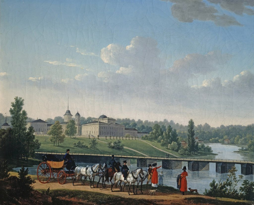 Картина Ж. Э. Свебаха, 1820-е годы. Усадьба Пехра-Яковлевское
