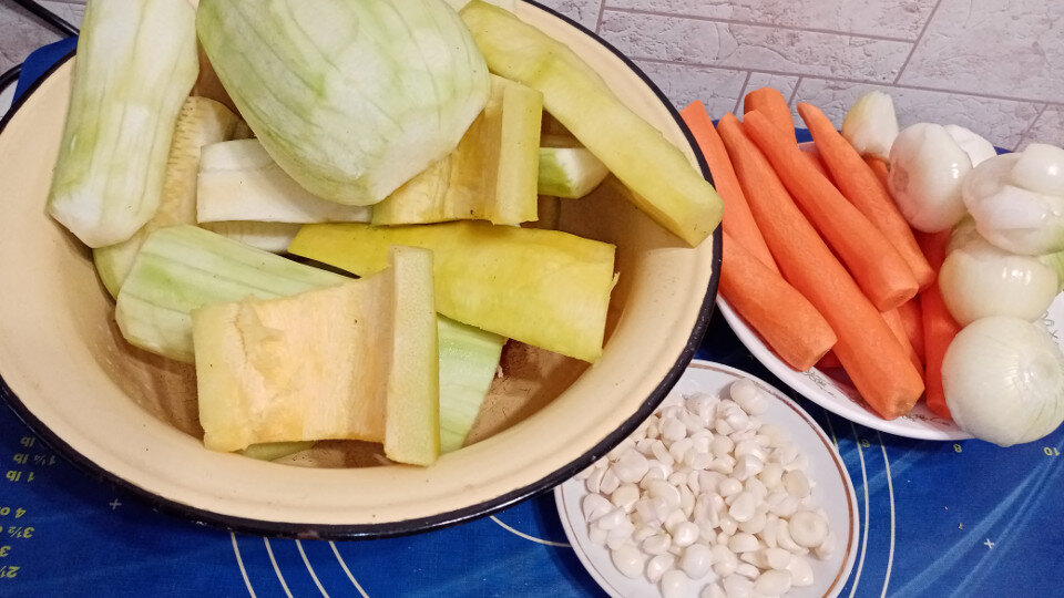 овощи очищены