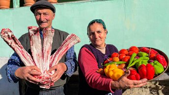 Расслабляющая Кулинария в Азербайджанской деревне! Рецепт Сочного Стейка из печи