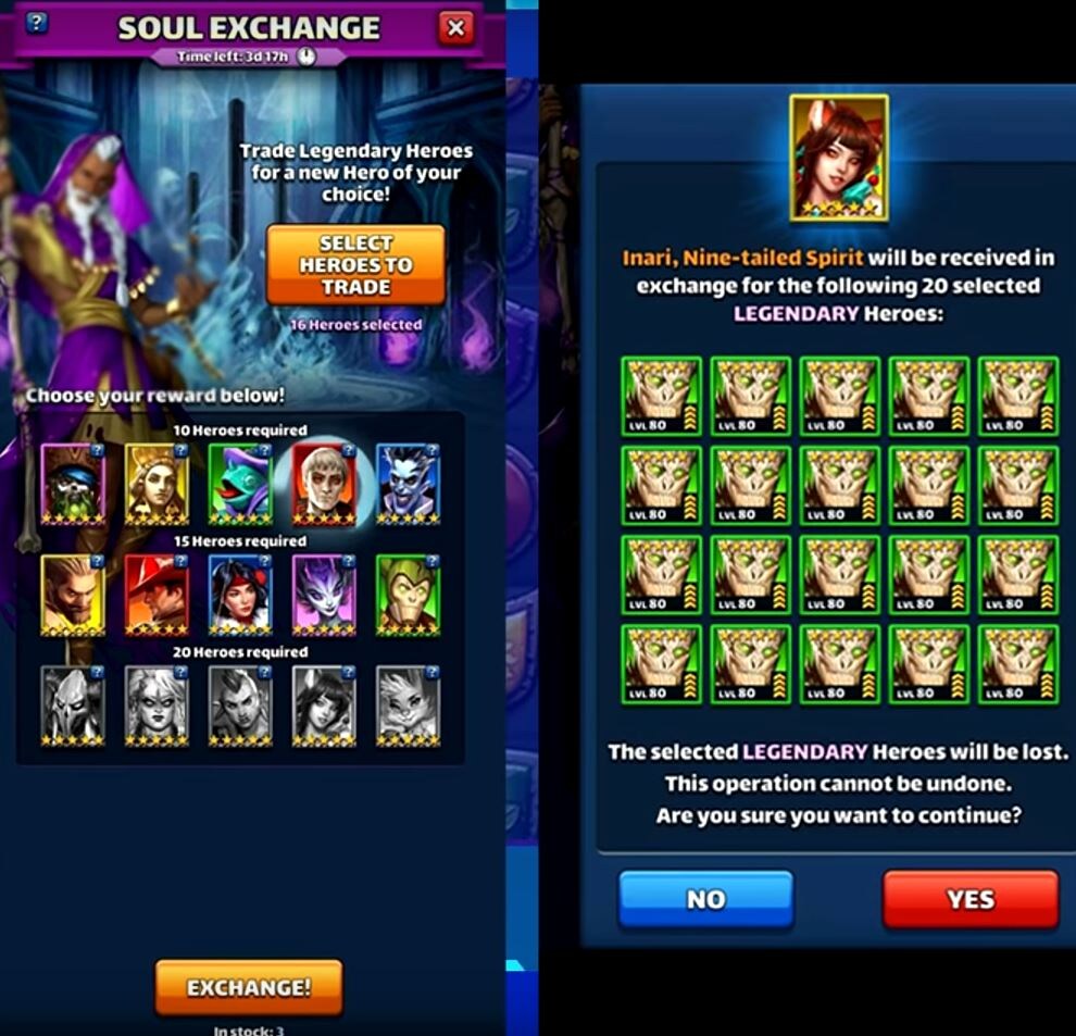 Empires & Puzzles обмен душ