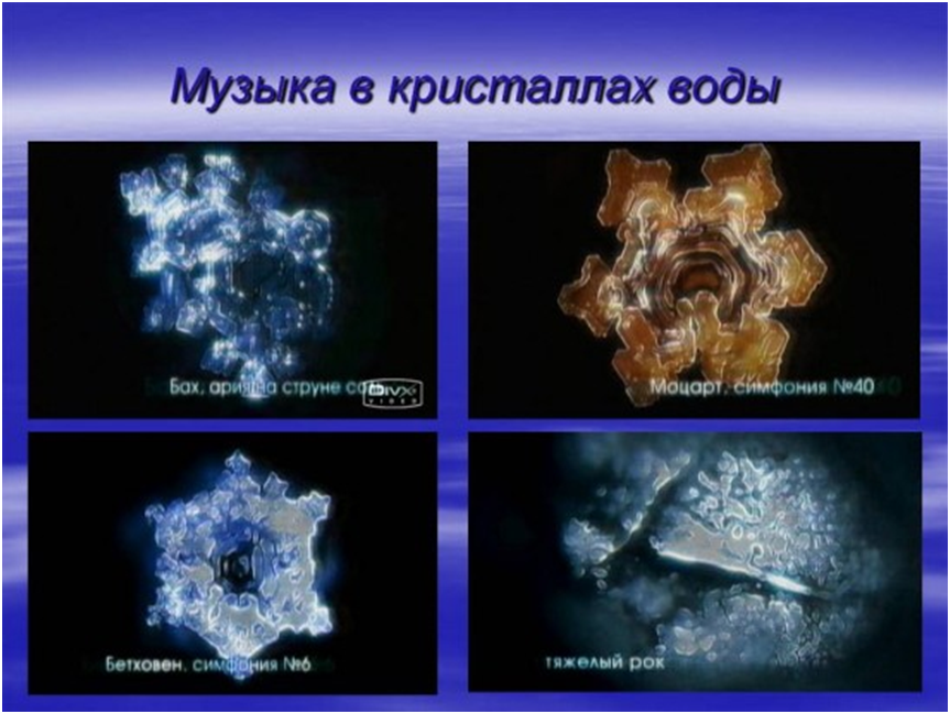 Из опытов Эмото Масуро. Взято из открытого источника