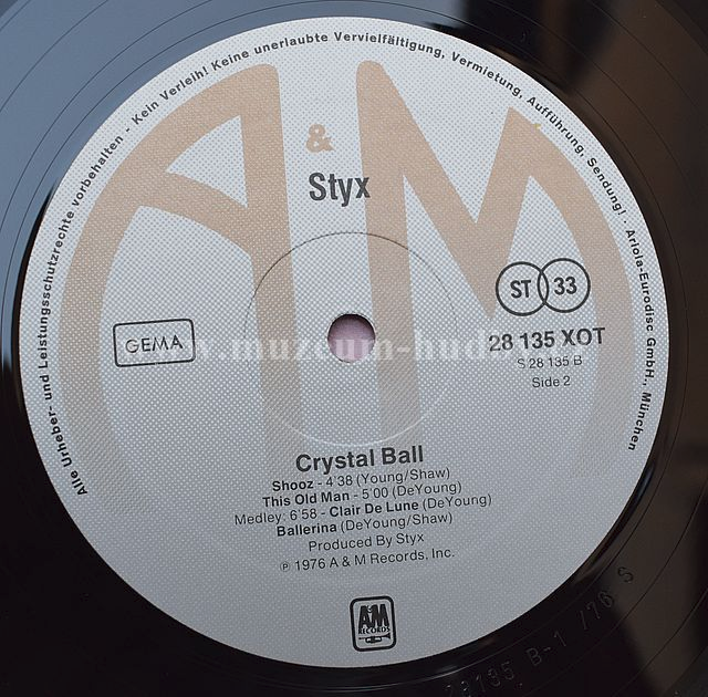 Результаты crystal ball 2024. Styx Crystal Ball 1976. Styx 1976 Crystal Ball обложка. Группа Styx 1977. Styx Equinox 1975.