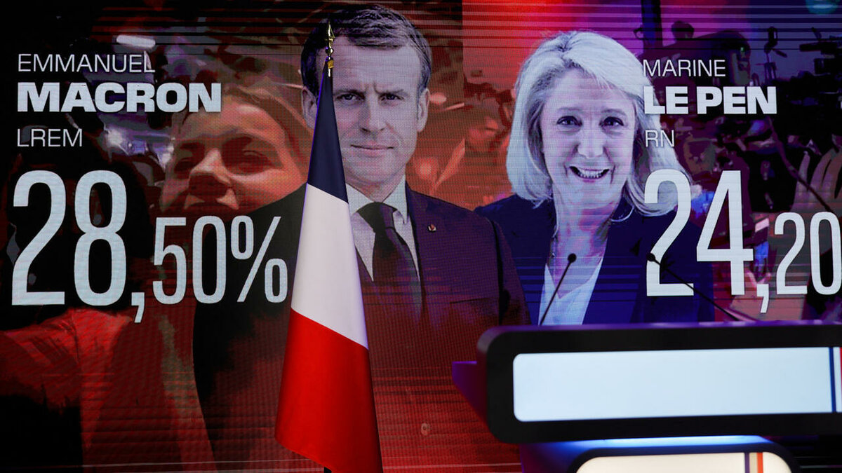 Итоги первого тура президентских выборов во Франции 10 апреля 2022 года