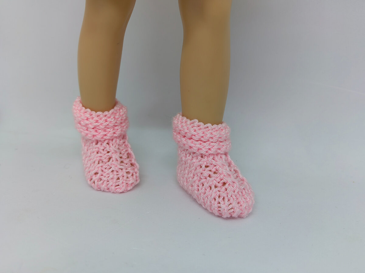 Розовые сапожки на двух спицах: вяжем для кукол \"Паола Рейна\" (с видео ...